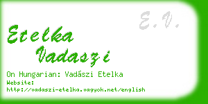 etelka vadaszi business card
